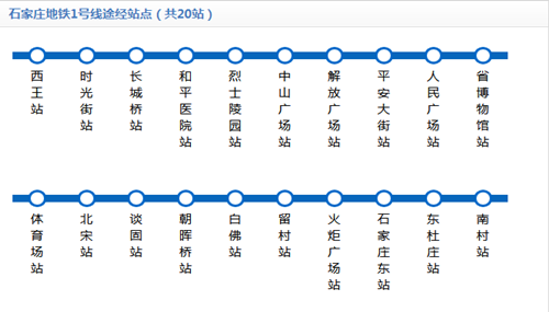 石家莊地鐵1號線2019 石家莊地鐵線路圖最新