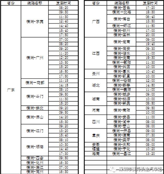 最新深圳橫崗汽車(chē)站疫情期間恢復(fù)情況