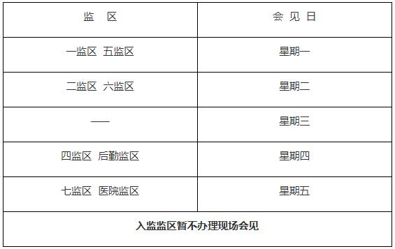 深圳監(jiān)獄于10月26日起恢復(fù)現(xiàn)場(chǎng)會(huì)見