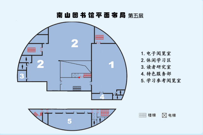 深圳南山圖書(shū)館樓層平面布局圖一覽